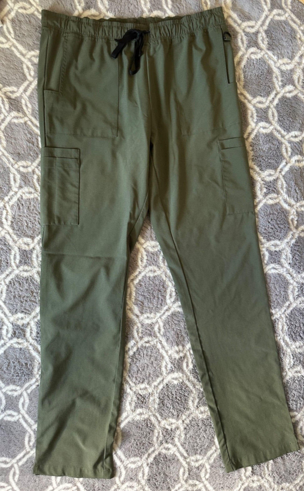 MED GEAR Men’s Size Medium Drawstring Green Scrub Pants