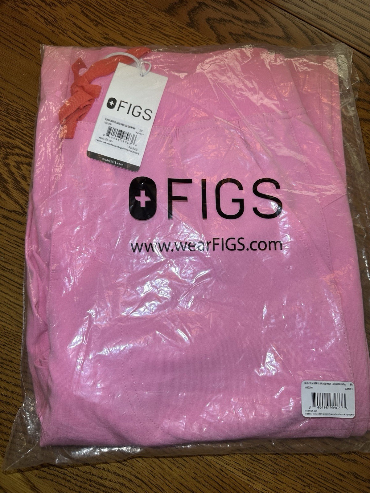 Figs Sunrise Pink Isabel High Waisted Wide leg Small