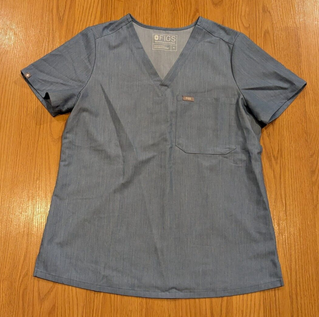 FIGS Catarina One-Pocket Scrub Top Grayish-Blue FW1000 – M