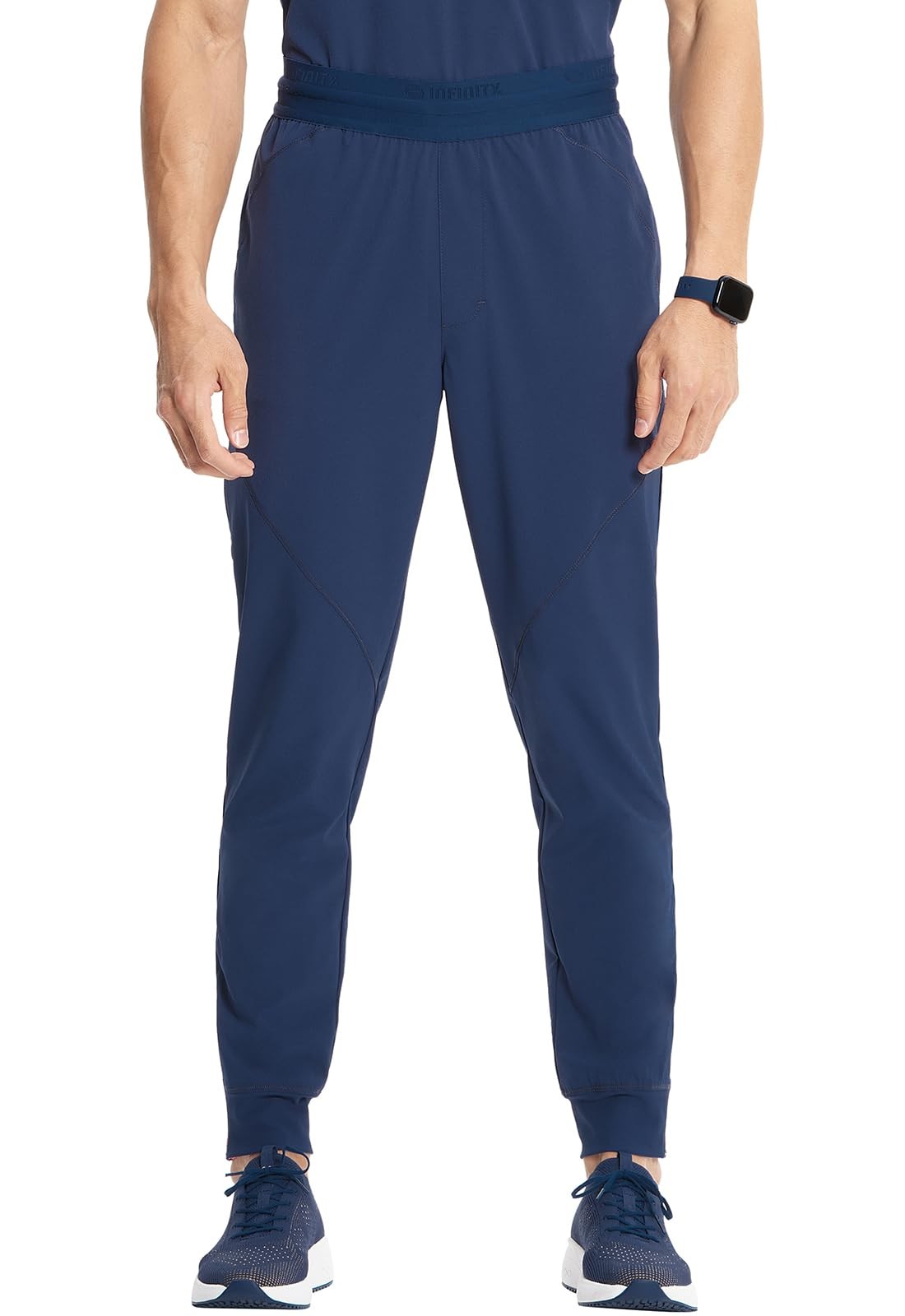 Cherokee Infinity Mens Mid Rise Jogger Scrub Pants Drawstring Waist Small Short