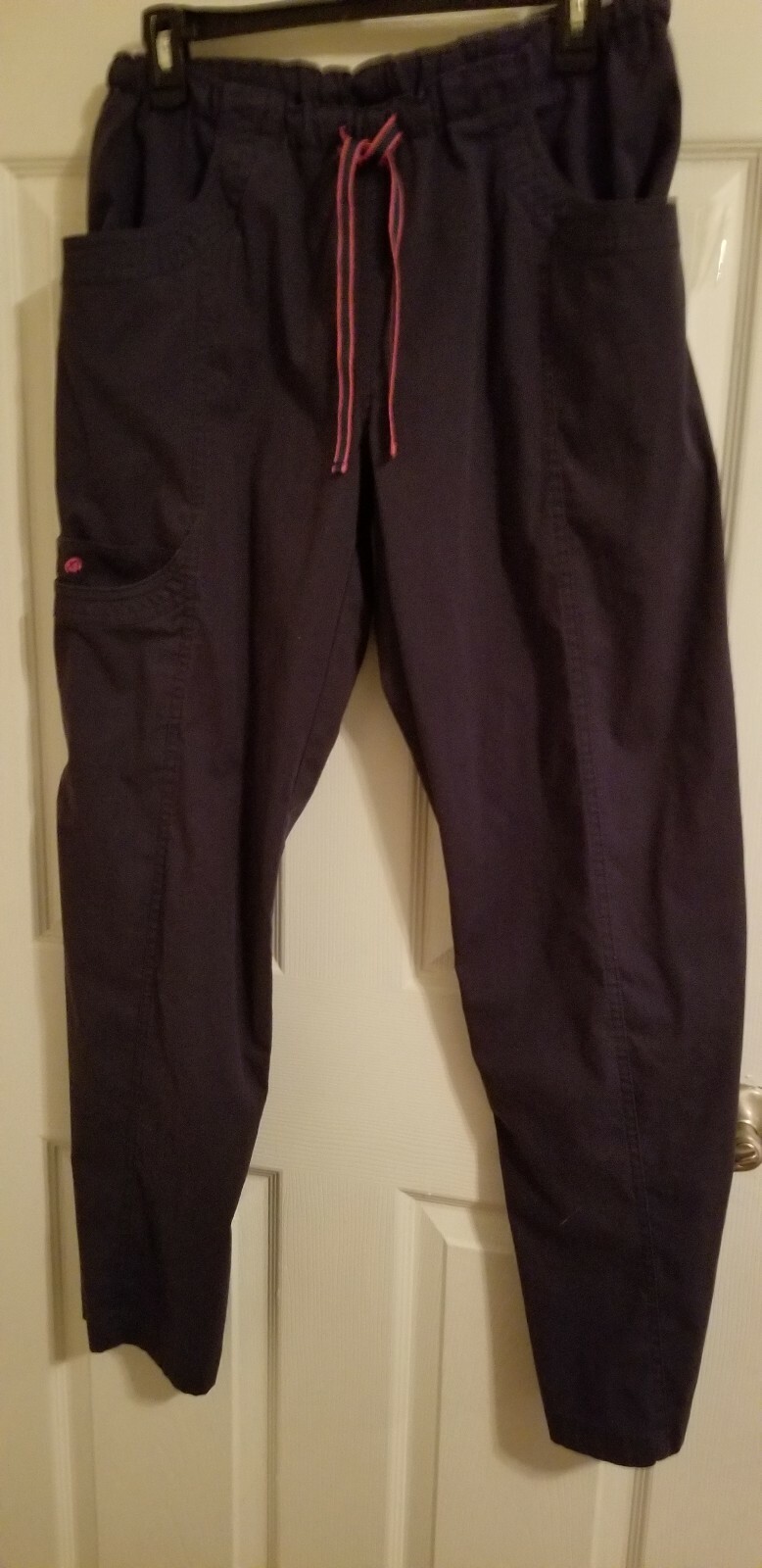 Life is Peachy scrub bottoms. SZ S Navy blue pre-owned L30in. reg. sharp pants