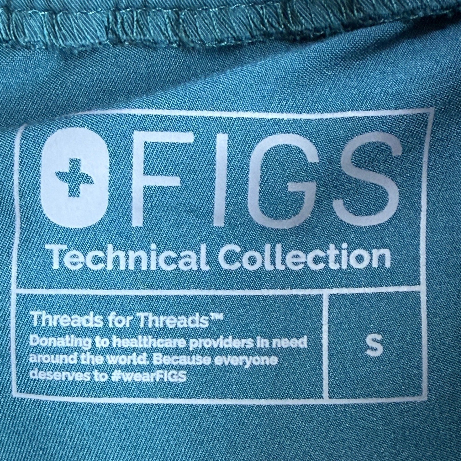 FIGS Technical Collection Zamora Jogger Scrub Pants Teal Blue W20SW2028 Small